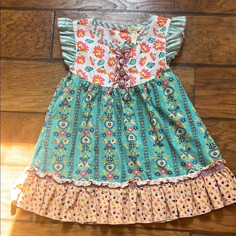 Matilda Jane White and Orange Ruffled Tiered Sundress
